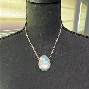 Larimar Silver Pendant Necklace